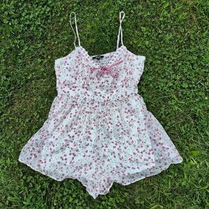 Trixxi Floral Lace Romper Dress - XL - New